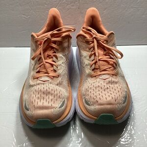 Hoka one one Clifton 8 Women's Peach Athletic Shoes